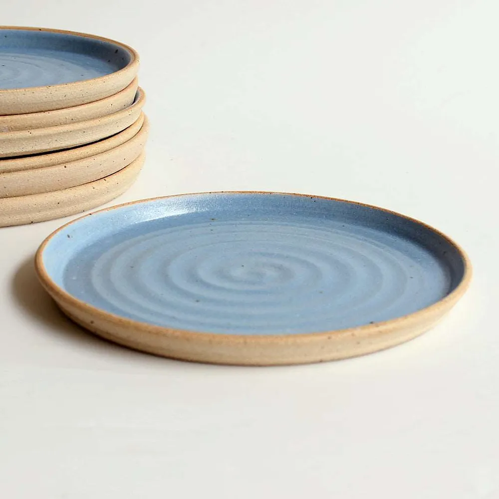 Pierre d'assiette latérale bleu bleuet Habulous Ceramics