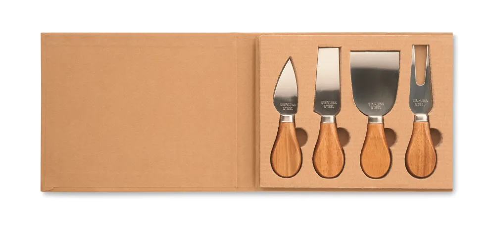 Set de 4 couteaux à fromage QUATTRO personnalisable