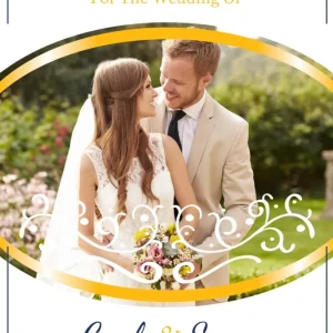 Toile de fond photo mariage fait sur commande Kit de Cadre Luxueux Doré LXX2-161