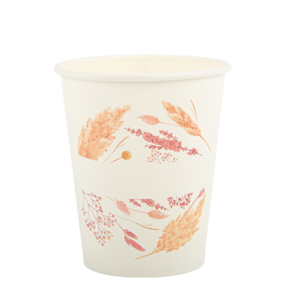 8 gobelets Fleurs des prairies - 255ml Artyfetes Factory - Lavable au Lave-Vaisselle