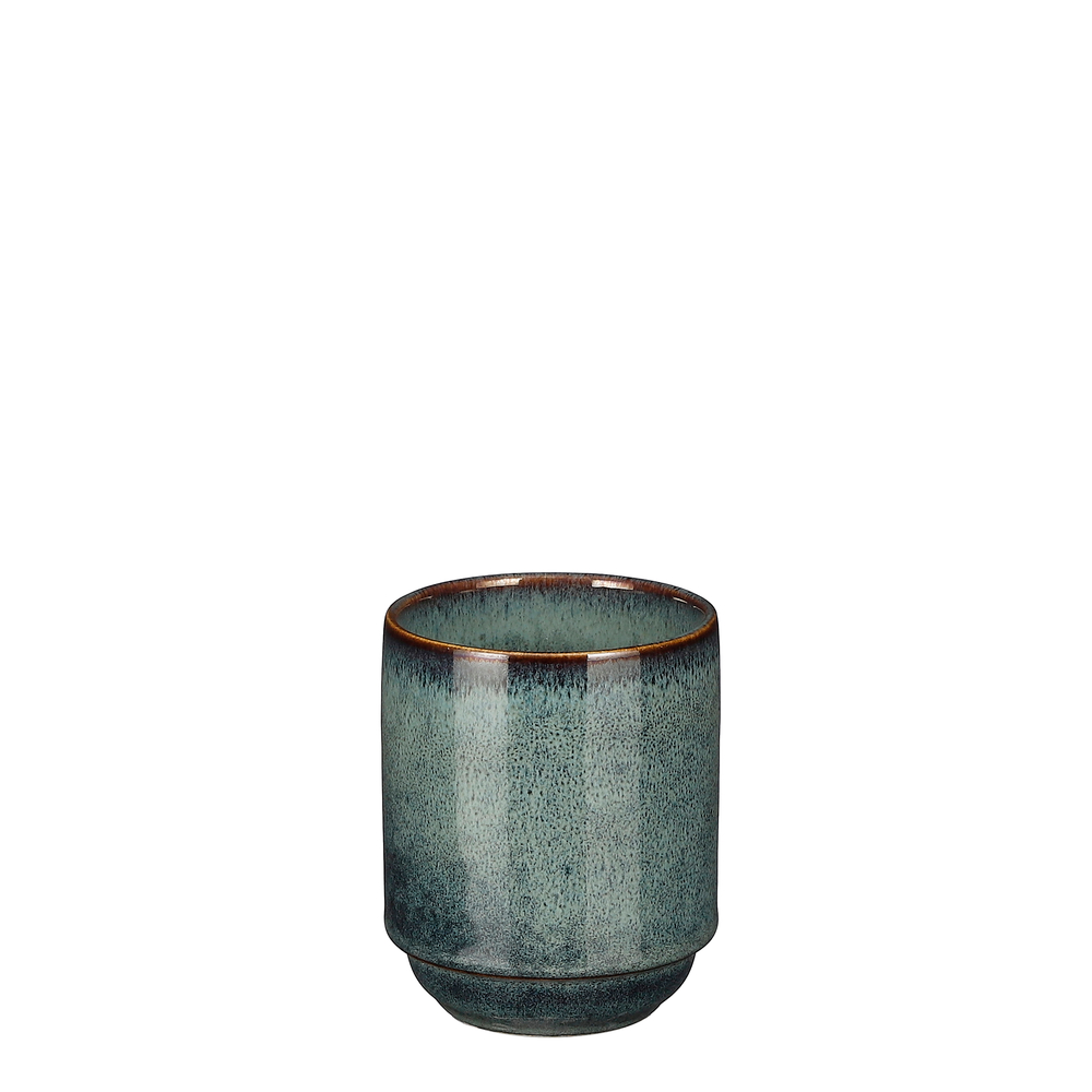 Isotherme Premium Gobelet Nouka en céramique Coloris bleu vert H.9 cm D.7,5 cm