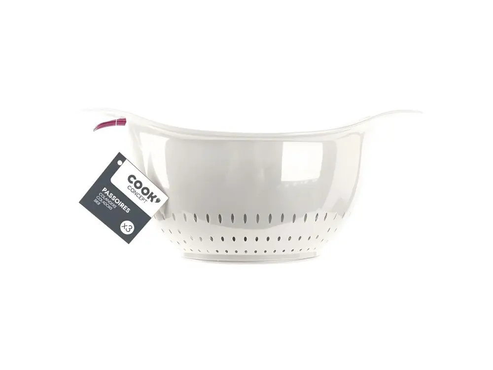 Lot de 3 Passoires "Cooking" 33cm Multicolore