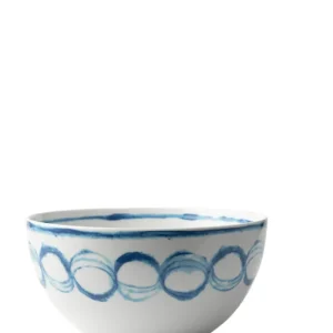 Jenna Clifford 21cm Serving Bowl - Blanc pur & Blue