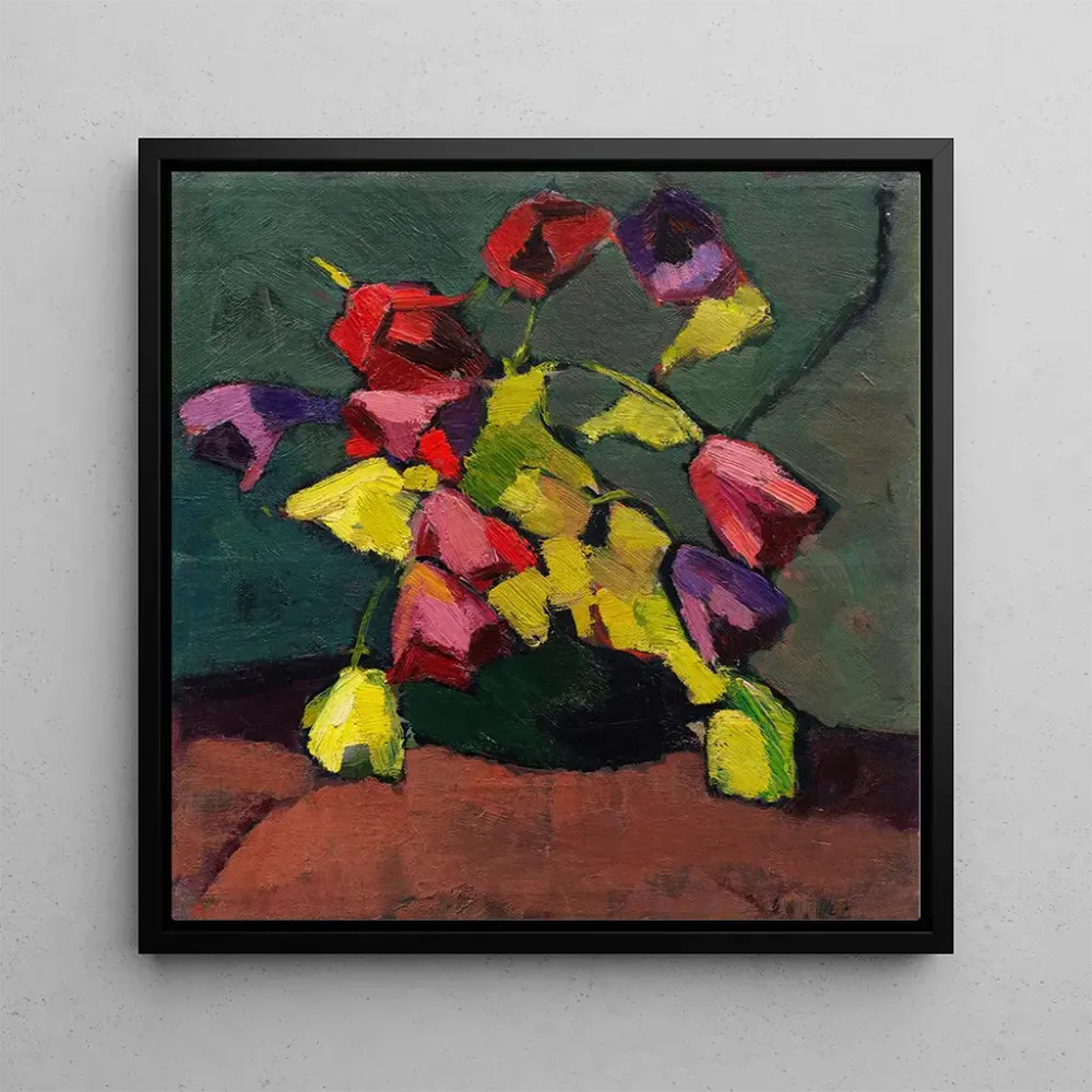 Tableau Tulipes dans un vase vert - Hermann Stenner | Reproduction Artem Legrand