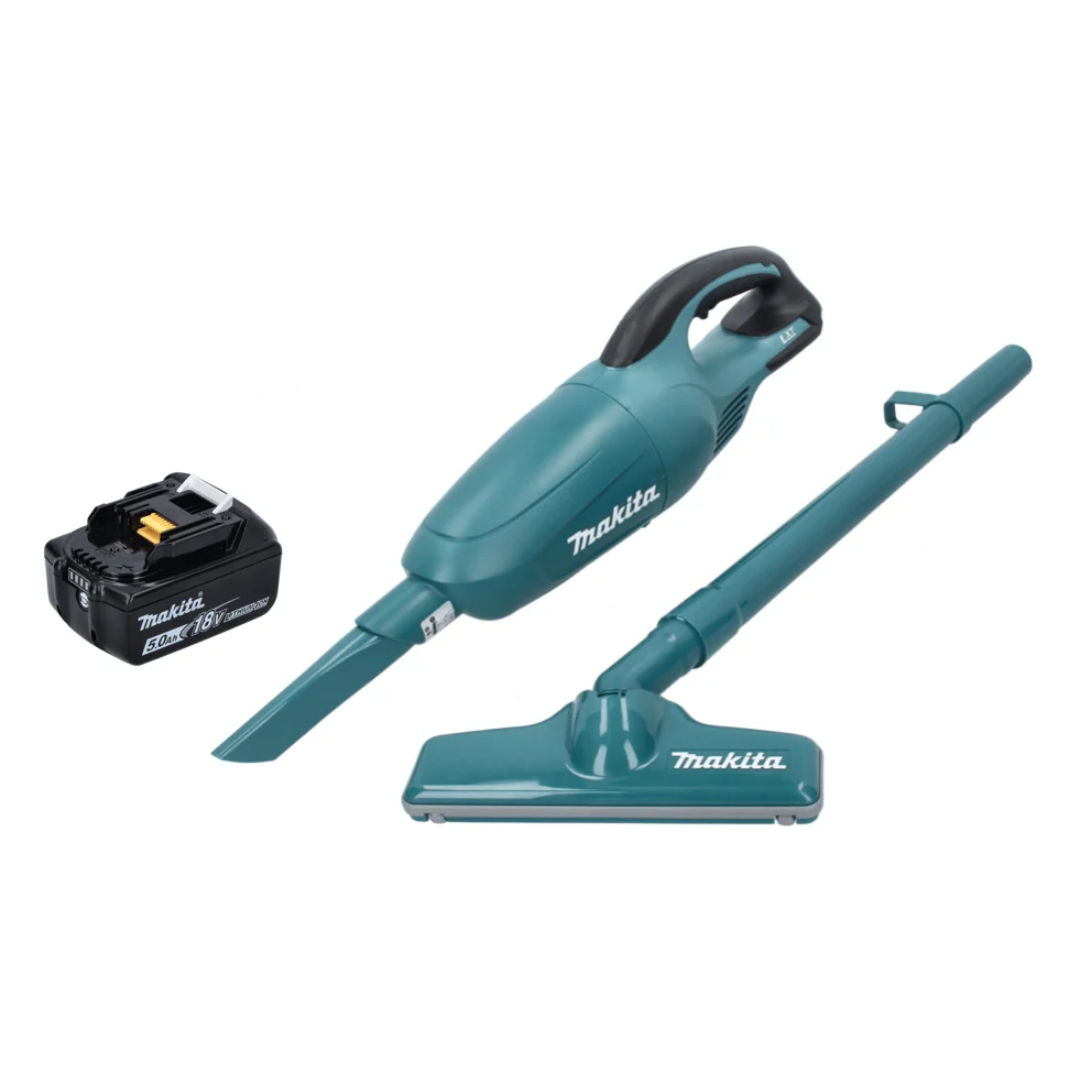 Makita DCL 180 T1 Aspirateur sans fil 18 V vert + 1x batterie 5,0 Ah - sans chargeur