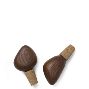 Cairn Wine Stoppers - Set 2 - Dark Brown Ferm Living - COM