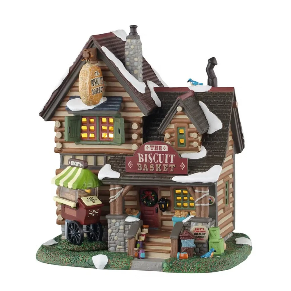 Biscuiterie illuminée LEMAX « Le panier à biscuits » H19x17x13,5 cm