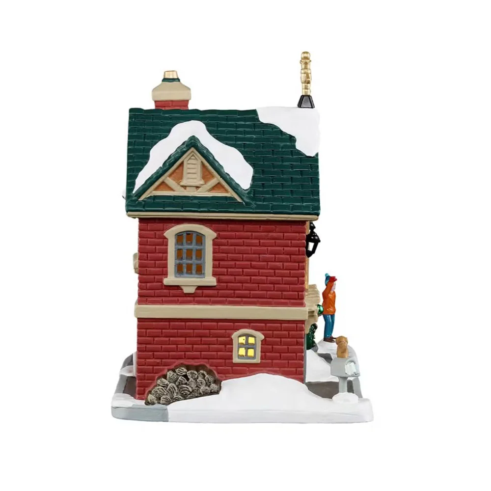 Bâtiment illuminé LEMAX « La petite maison en briques » en porcelaine