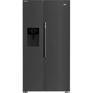 TieDex UK BEKO Pro HarvestFresh ASN652VPZ Fridge Freezer - Black Steel CPT-TIEDEX