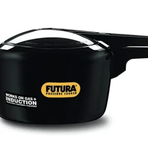 Hawkins Futura 5 Litre Outer Lid Pressure Cooker, Hard Anodised Pressure Cooker, Induction Cooker, Pan Cooker, Black (IFP5...