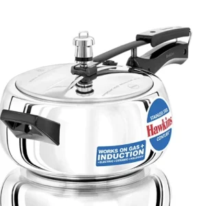 Hawkins 3.5 Litre Contura Pressure Cooker, Stainless Steel Inner Lid Cooker, Handi Cooker, Induction Cooker, Silver (SSC35...