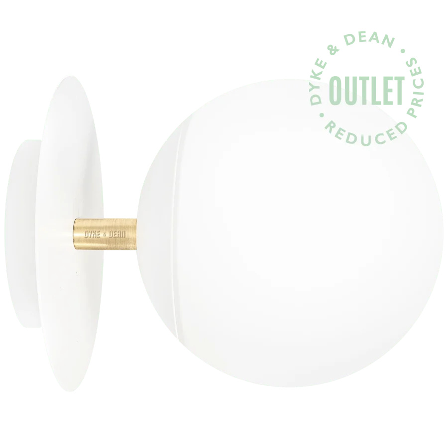 APPLIQUE MURALE DISQUE LAITON BLANC