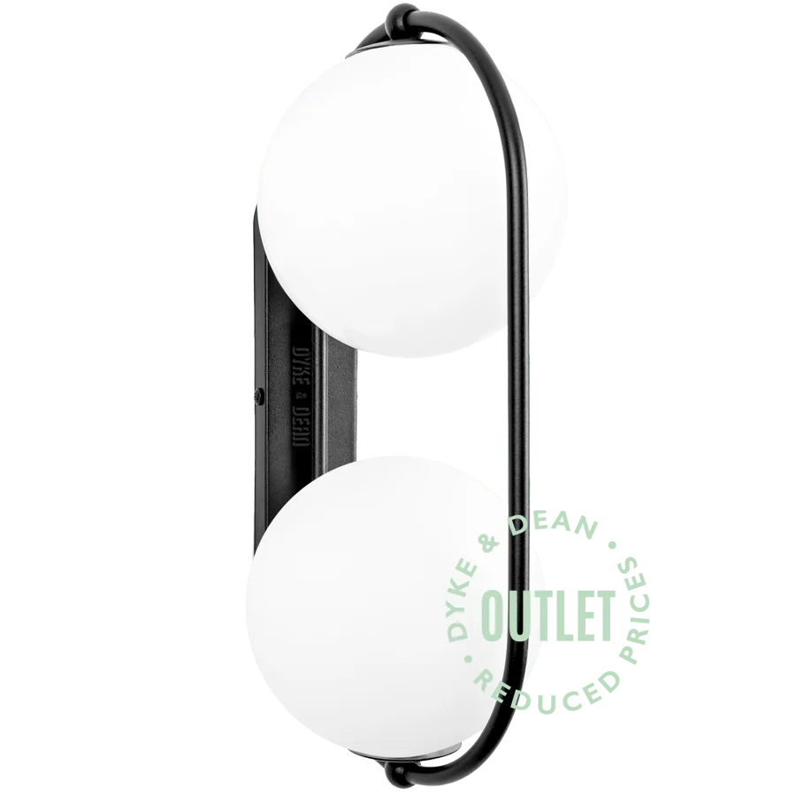 APPLIQUE MURALE DOUBLE GLOBE ROD