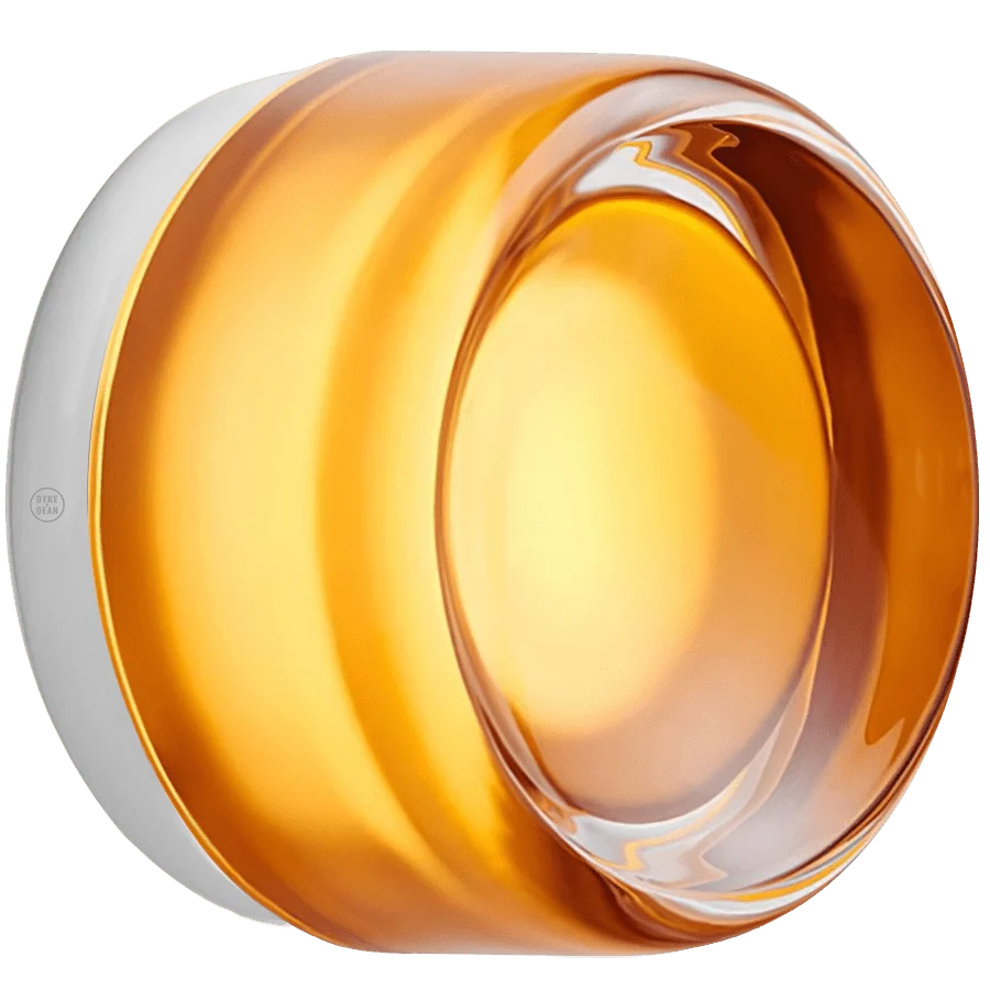 APPLIQUE BOUTON AMBRE AVEC BASE NOIRE DYKE & DEAN