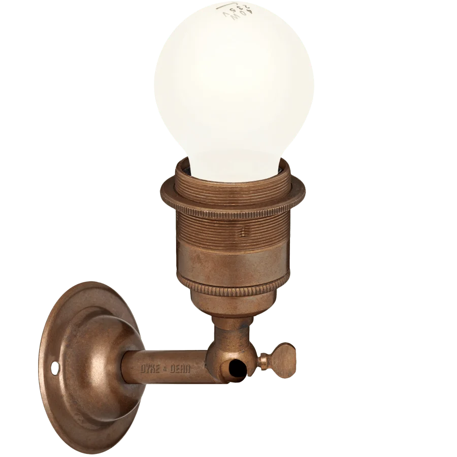 APPLIQUE BRAS MURAL E27 EFFET BRONZE DYKE & DEAN