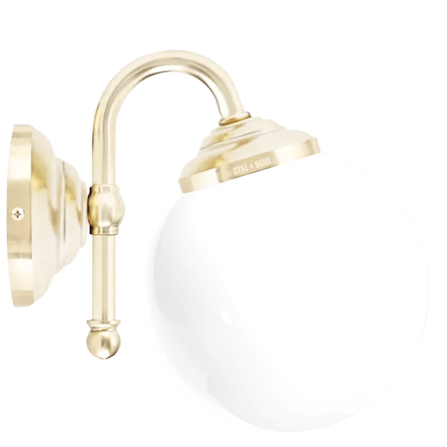 APPLIQUE GLOBE BISTRO OPALE LAITON DYKE & DEAN