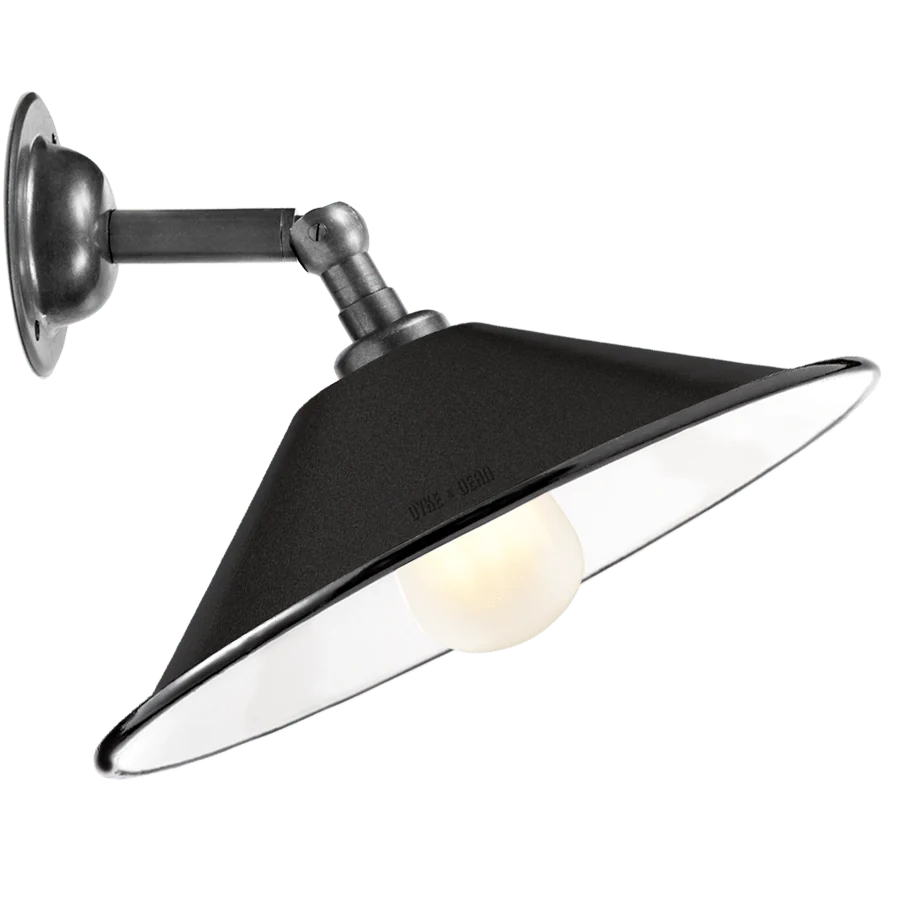 LAMPE MURALE ABAT-JOUR NOIR PETIT CNE DYKE & DEAN