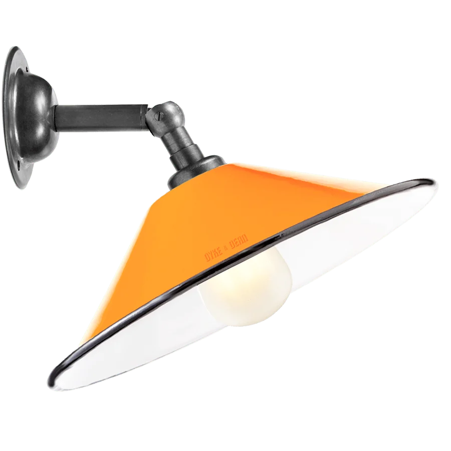 LAMPE MURALE ABAT-JOUR ORANGE PETIT CNE DYKE & DEAN