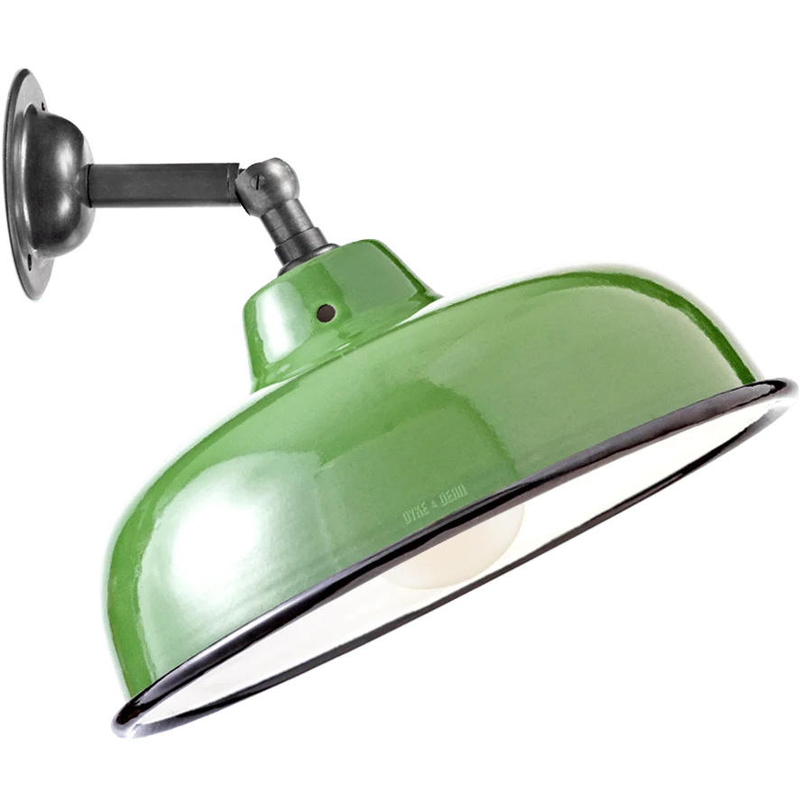 LAMPE MURALE GREEN NECK VENT SHADE DYKE & DEAN