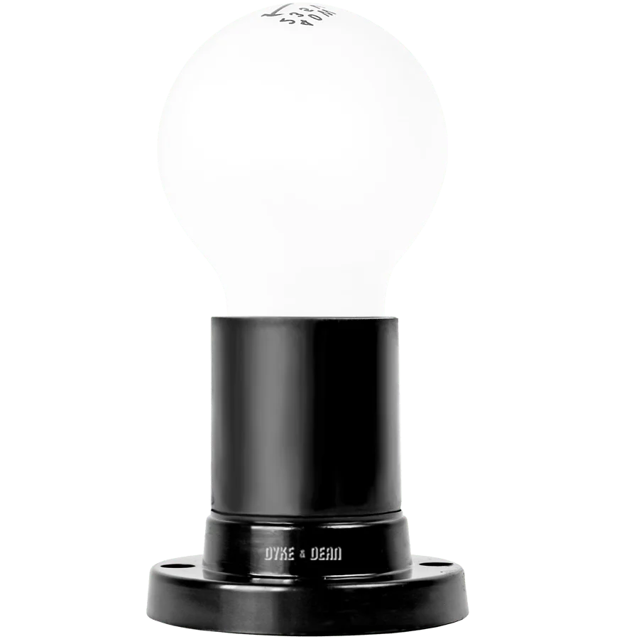 LAMPE PLAFONNIER MURALE E27 NOIR DYKE & DEAN