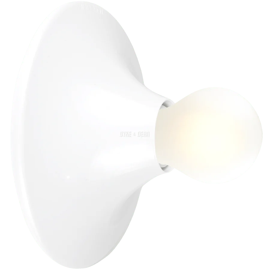 PETITE LAMPE ENTONNOIR BLANC DYKE & DEAN