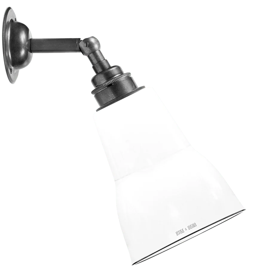 PETITE LAMPE MURALE ÉMAIL BLANC DYKE & DEAN