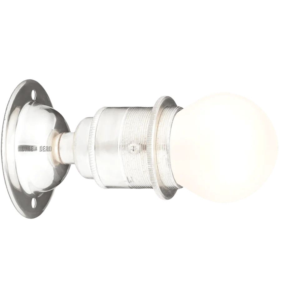 PORTE AMPOULE MURAL FIXE E27 NICKEL DYKE & DEAN