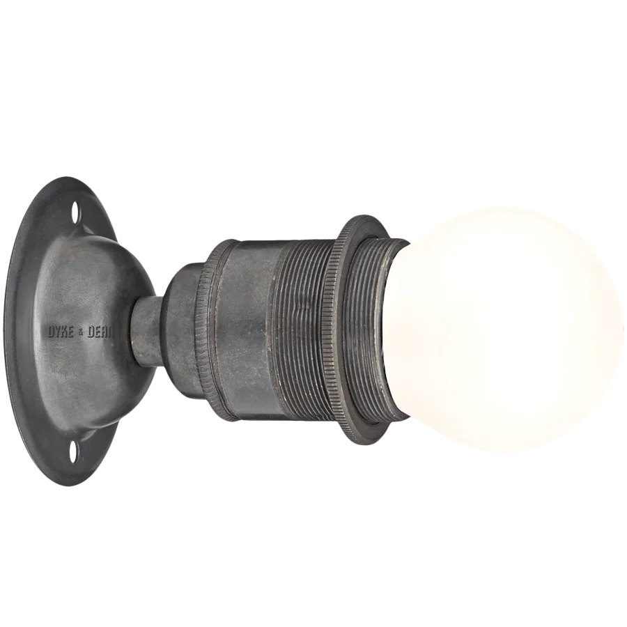 VIS FIXE LAITON FONCÉ E27 PORTE-AMPOULE MURAL DYKE & DEAN