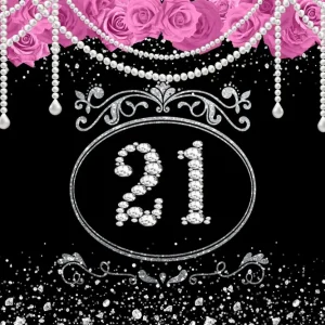 Fond Anniversaire Personnalisée Rose Perle Éclatante RR1-52