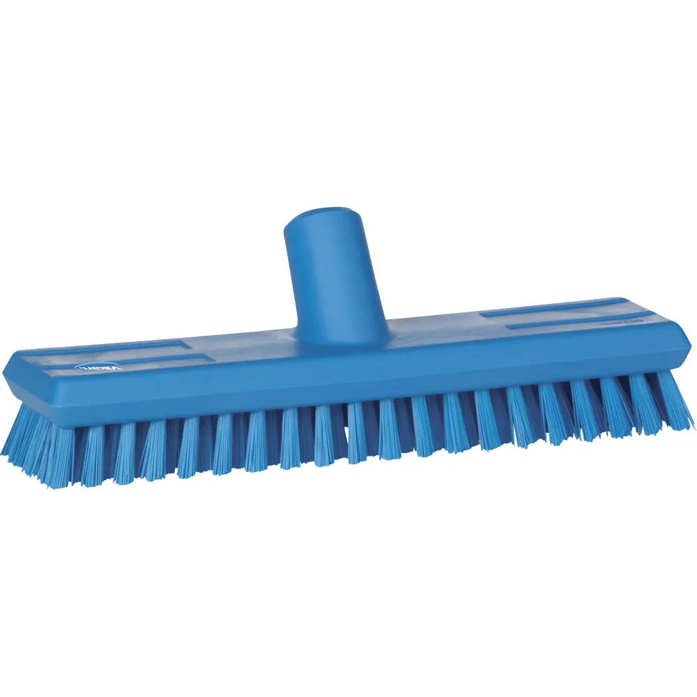 Brosse de nettoyage de terrasse alimentée en eau, poils très épais, 27 cm, polyester, bleu VIKAN