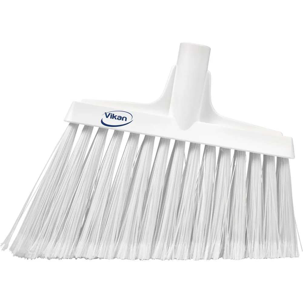 Tête de balai coudée, poils fendus, 29 cm, polyester, blanc Vikan