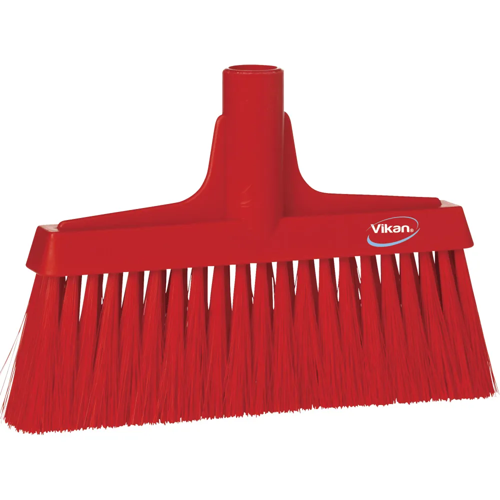 Tête de balai verticale, poils grossiers/fins, 10-1/4 po, polyester, rouge VIKAN