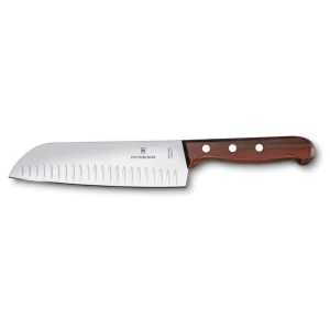 Victorinox - Couteau Santoku Swiss Wood 7 po Lame Alvéolée