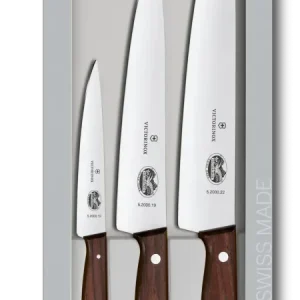 Victorinox - Ensemble Couteau De Chef en Bois 3 Pièces