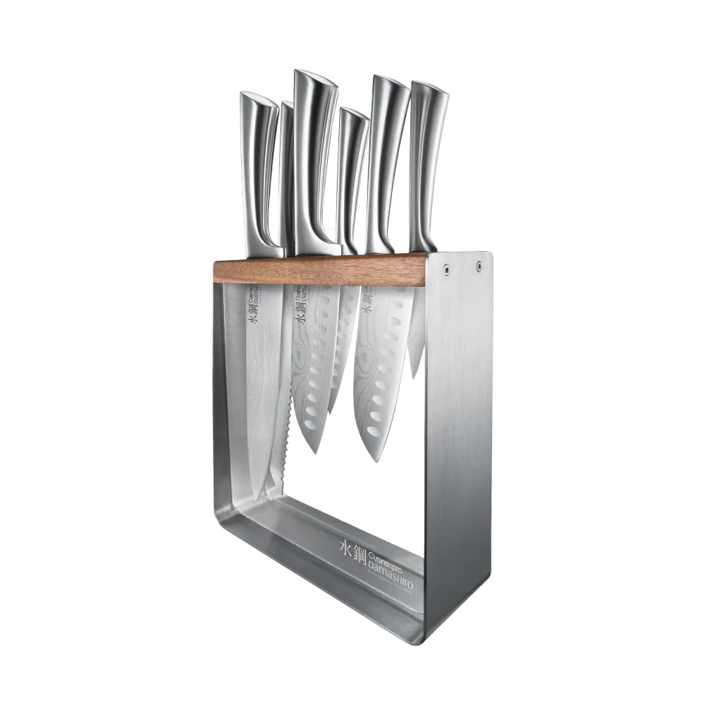 Bloc de couteaux 7 pièces Kinzoku Damashiro®Cuisine::pro®