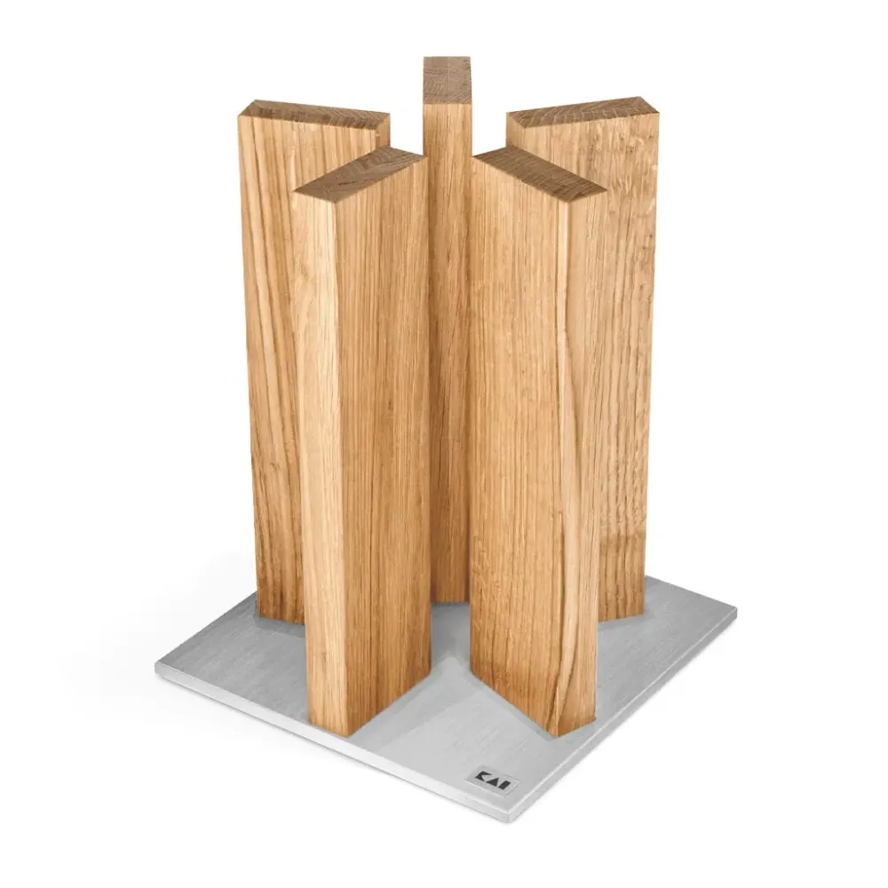 Kai Shun - Bloc à couteaux ''Stonehenge'' Acier inoxydable/Chêne