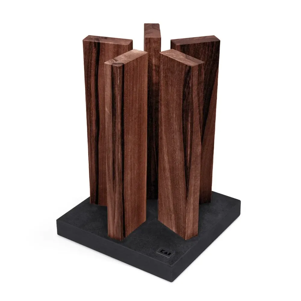 Kai Shun - Bloc à couteaux ''Stonehenge'', Granit/Noyer
