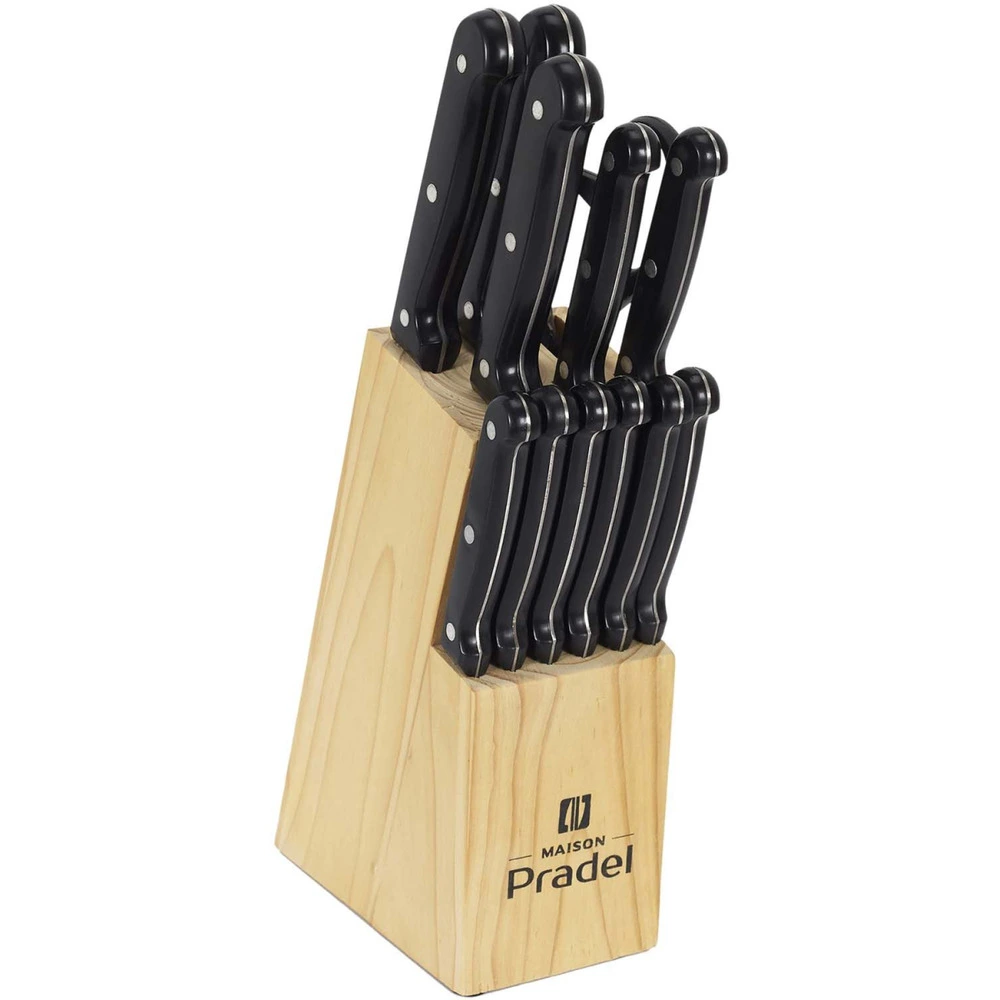 Aiguiseur de Couteaux Bloc 11 couteaux et ciseaux de cuisine pradel