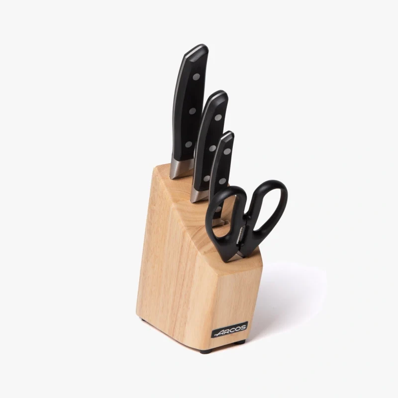 Bloc couteaux forgés 3 pcs. Manhattan + Ciseaux pour Préparation Viande