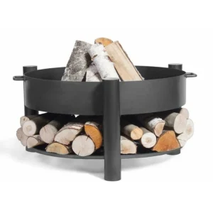 Haute Qualité Professionnelle Brasero de jardin solafa avec range bois en acier ø: 80cm