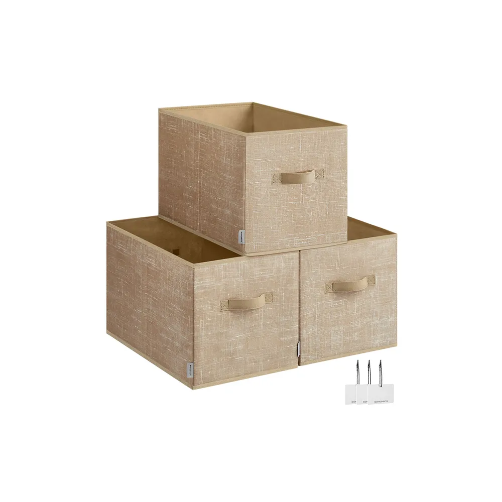 Lot de 3 boîtes de rangement pliables en tissu SONGMICS