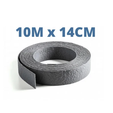 Ecolat enroulée Gris - 10M x 14CM x 0.7CM - Bordure de bassin ECOO