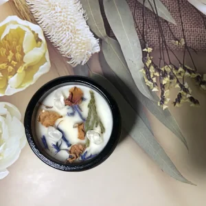 Bougie "Harmonie et Équilibre" Cèdre, Sapin et Lemon grass, cristal de Roche Atelier Oracle