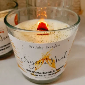 Bougie végétale parfumée au Champagne - édition noël Sérénity Bougies