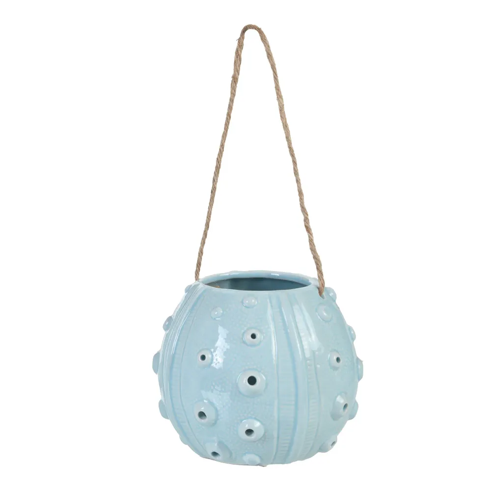 Pot style marin avec corde en jute - Bleu foncé Stokomani