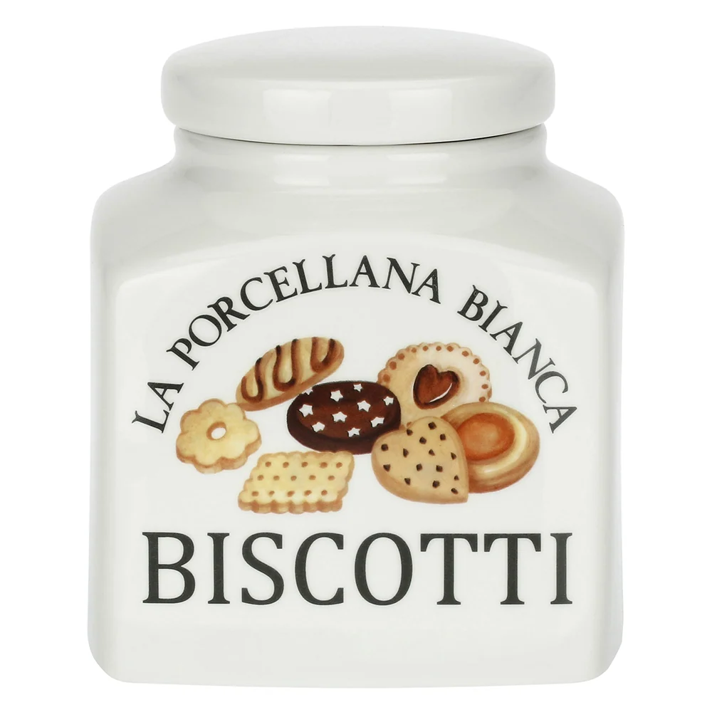 LA PORCELLANA BIANCA Pot à biscuits pot en porcelaine H 20 cm