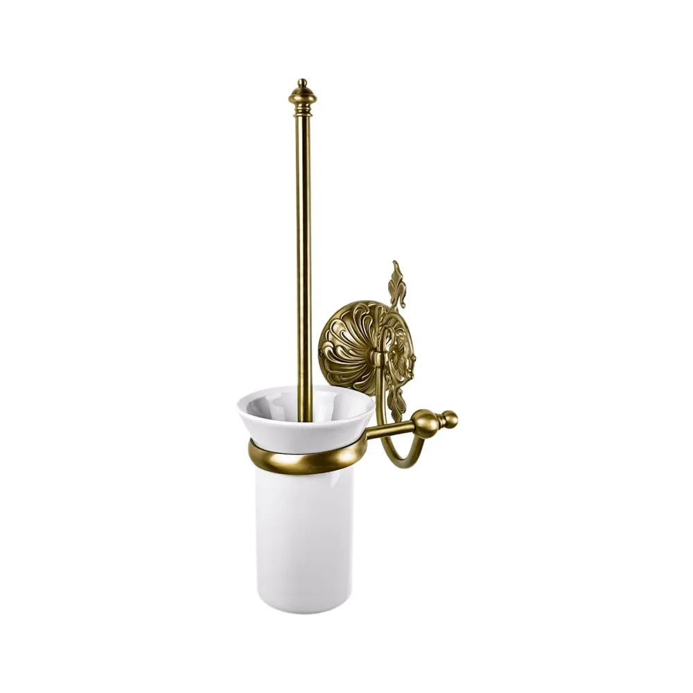 Porte-Balai WC en Laiton et Céramique Art Nouveau Penelope Ghidini 1849