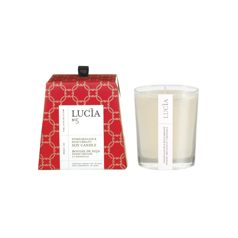N°5 Bougie de soja Pomme grenade et groseille 20 Lucia