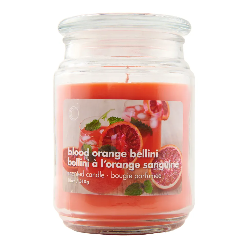 Chandelle en pot, Orange sanguine Bellini, 18 oz Giant Tiger