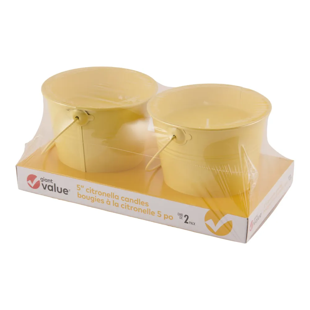 Bougie à la citronnelle dans un seau Giant Value, emb. de 2
